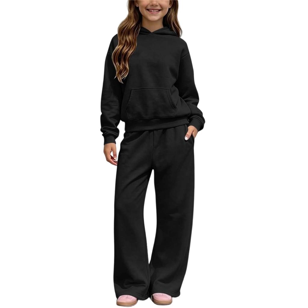 Youth Hoodie and Sweatpants Set for Boys Girls - Cozy Two-Piece Track Suit for Casual Wear