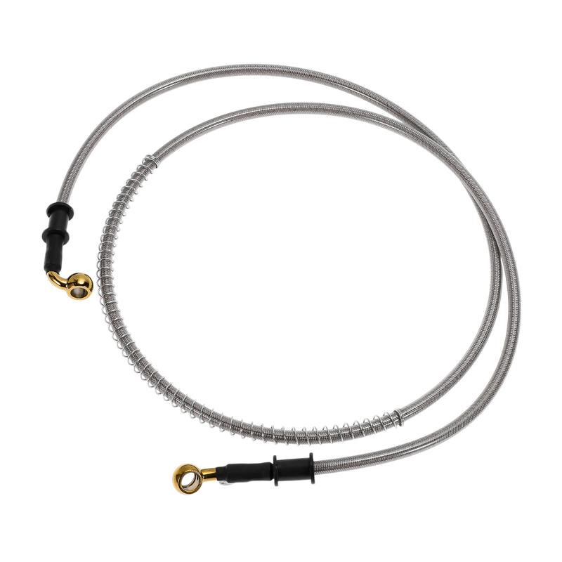 UXCELL 150cm Motorcycle Brake Clutch Oil Hose Line Silver Tone