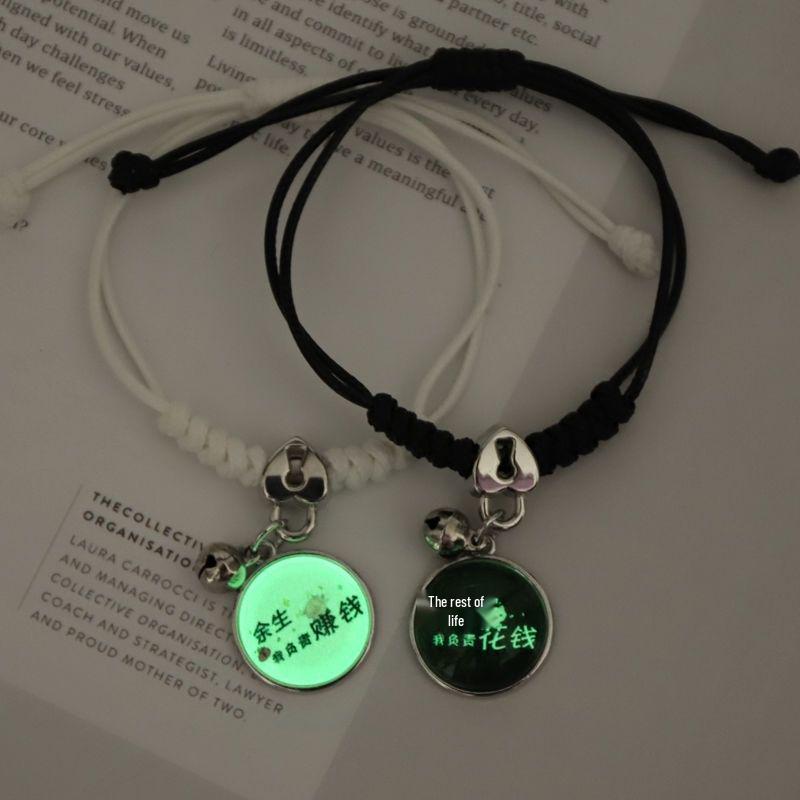 Luminous Friendship Bracelet - Trendy Korean Style for Students & Couples