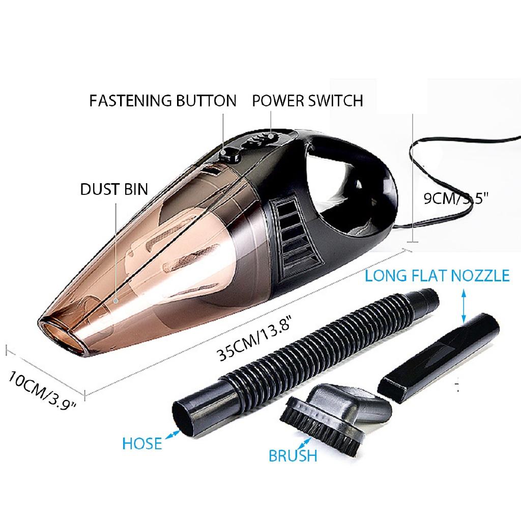 4m Household Vacuum Cleaner Home Car Wet Dry Car Vacumn Cleaner Household Portable Handheld Car Vacuum Cleaner
