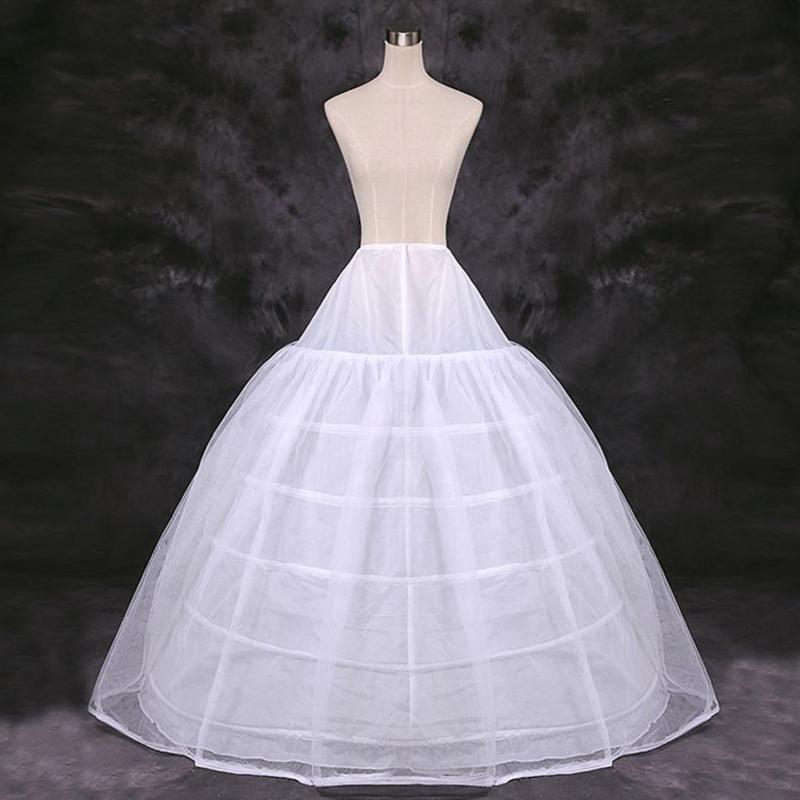 Crinoline Underskirt Petticoat Floor Length for Women Girls Bridal Dress Vintage Ball Gown White Hoop Skirt