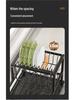 Countertop Kitchen Storage Rack: Holds Bowls, Plates, Chopsticks, Cutting Board & Cups, Includes Drainer, No Installation Required
