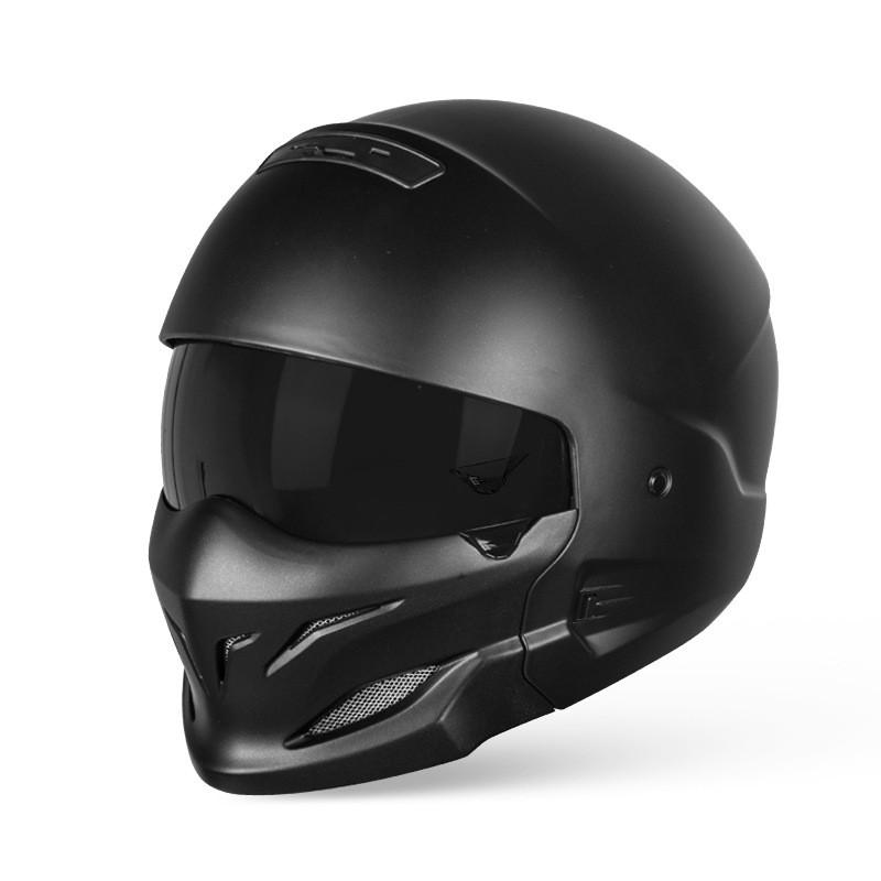 Vintage-Style Motorcycle Helmet With Bluetooth Support 3C Certified ABS Full Face Adults