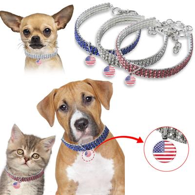 Haustier Hund Bling Strass Chocker Halsbänder Phantasie Hund Herzförmige Halskette