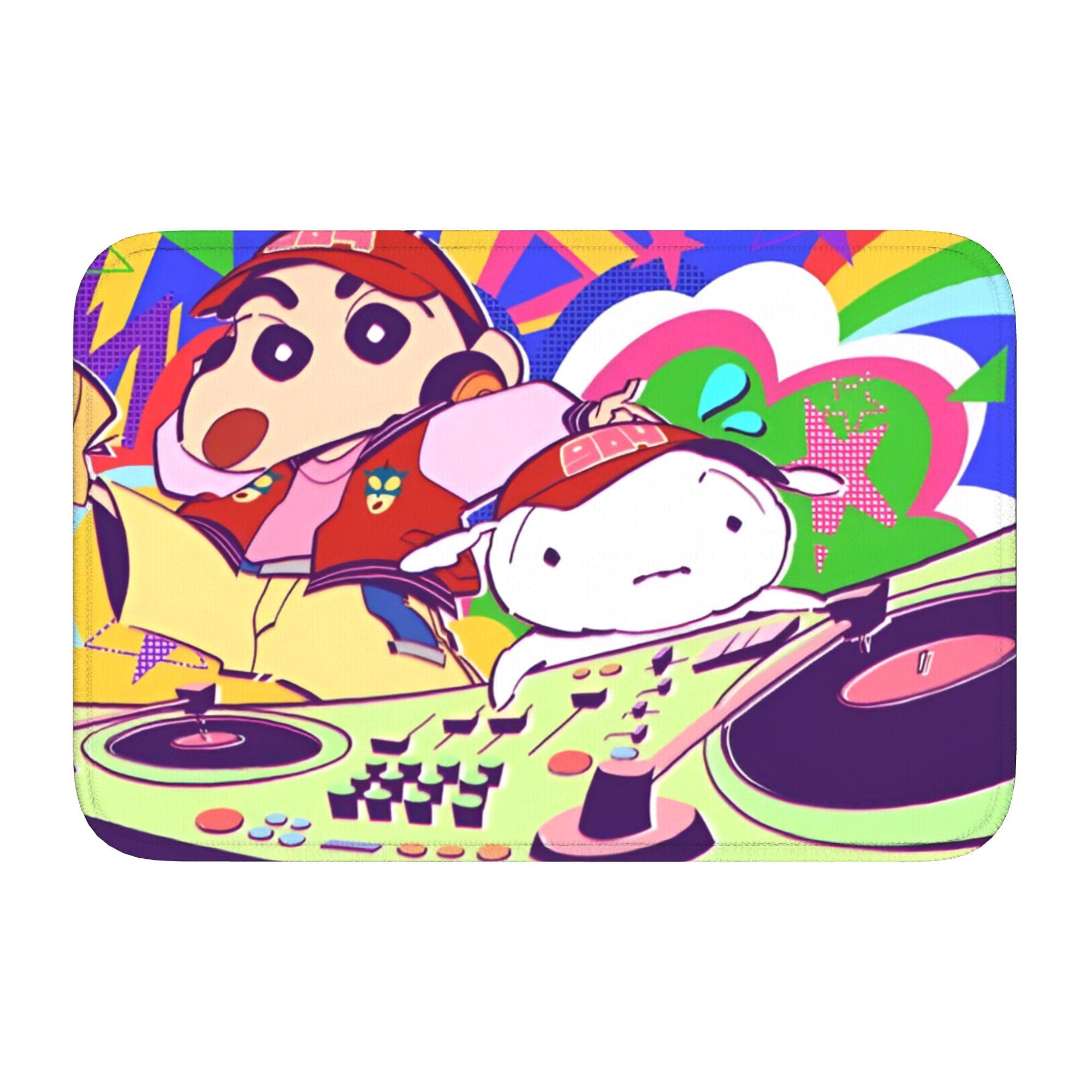 

Crayons Shin-chans Cute Anime Doormat Anti-Slip Bath Kitchen Welcome Mat Living Room Door Floor Entrance Carpet Rug Footpad 60cm x 90cm