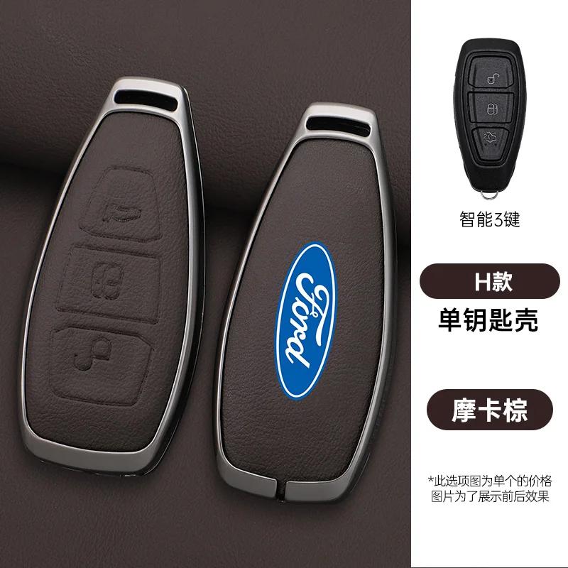 KLYD4 Zinc Alloy Car Remote Smart Key Case Cover Shell Fob For Ford Focus 3 4 ST Mondeo MK3 MK4 Fiesta Fusion Kuga 2013 2014 2015 2017