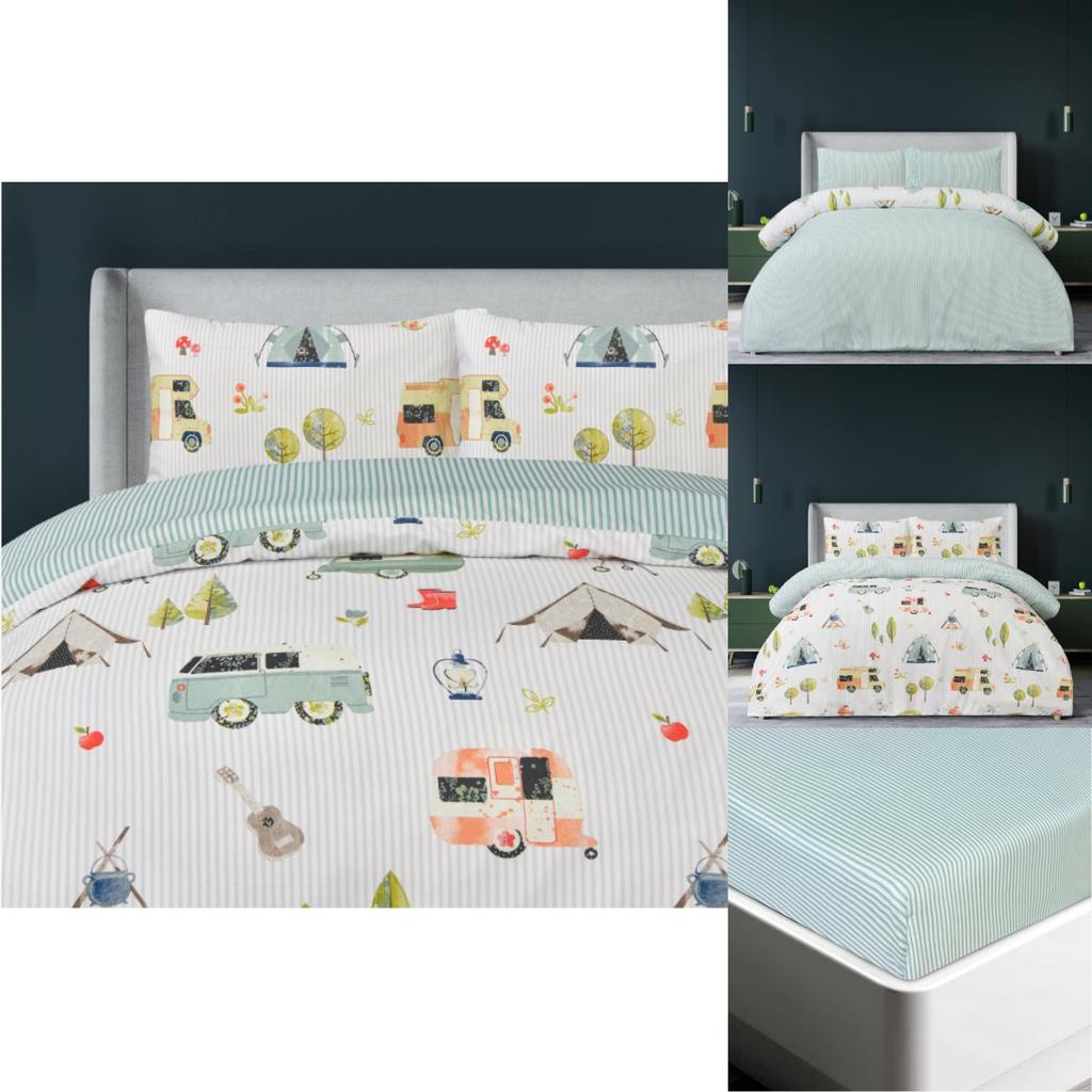 Reversible Camping Bedding Set With Digital Print For Home Sleep Comfort