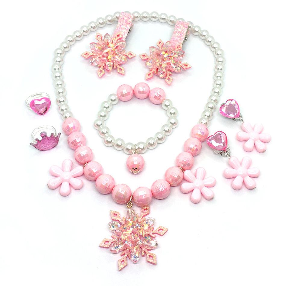 Children'S Princess Crown Accessories Necklace Set Bag Accessories Mermaid Generation Children'S Birthday Gift Jewelry
