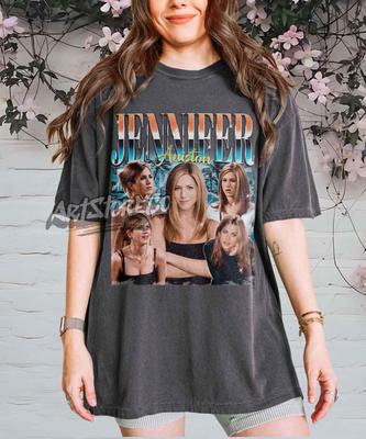 Koszulka z grafiką Jennifer Aniston, Odzież inspirowana stylem vintage, Retro koszulka z Sitcomu