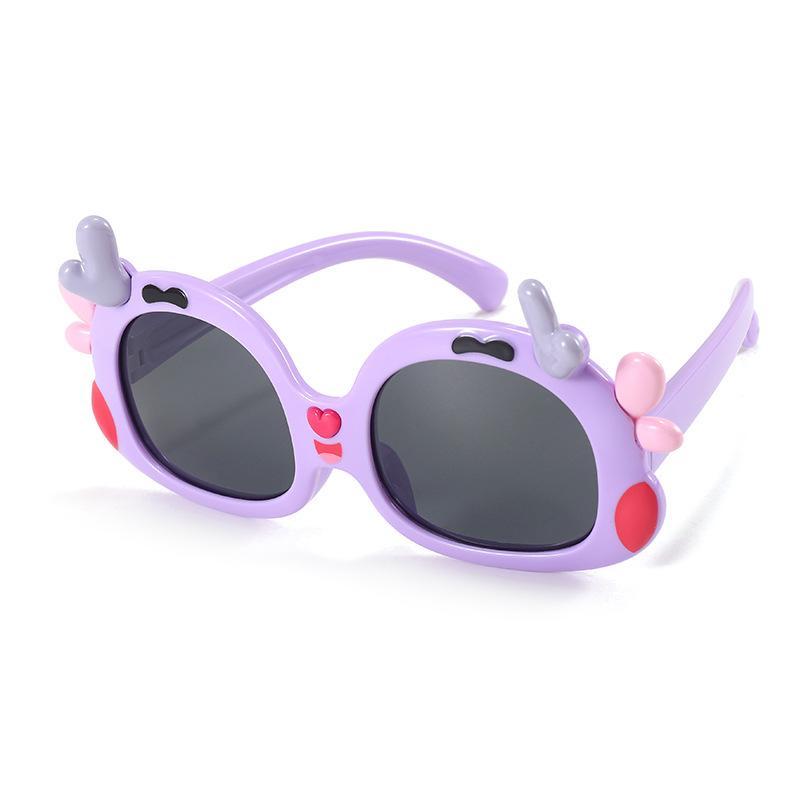 

Shape Cute Dragon Childrens Cartoon Sunglasses Summer Outdoor Protection Uv фіолетовий