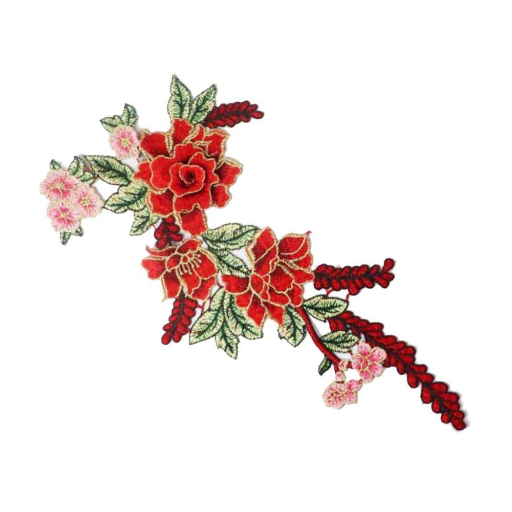 Polyester Fiber Embroidery Flower Patch DIY Handmade Floral Patches Fashion Sew On Patch  Hat