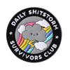 Pins de Esmalte Nubes Oscuras Rayos Personalizados CLUB DE SUPERVIVIENTES DE LA MIERDA DIARIA Broches Insignias de Solapa Joyería para Ropa Regalo para Amigos