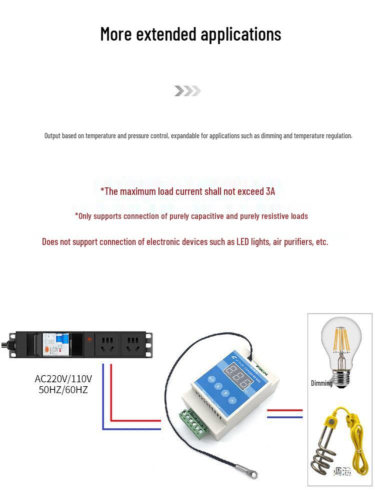 AC Fan & Water Pump Temperature Control Module with Speed Regulation for Chassis Cabinets (110-220V)