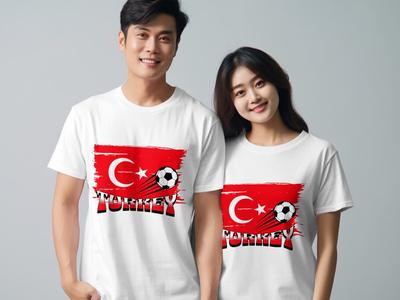 Turkey Football T-Shirt European Tournament Unisex Soccer TShirt Euros 2024