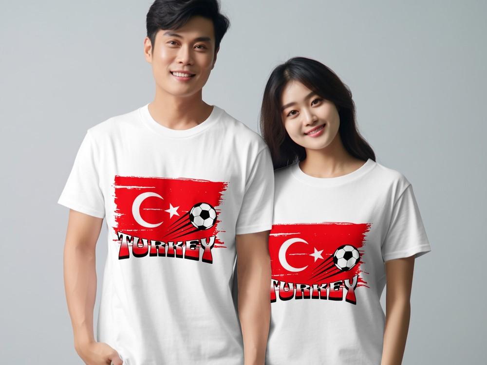 

Turkey Football T-Shirt European Tournament Unisex Soccer TShirt Euros 2024 2XL