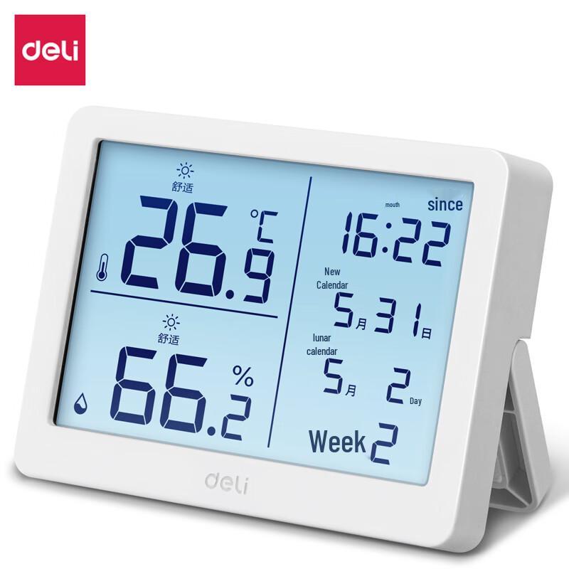 Deli Digital Indoor Thermometer Hygrometer LE503