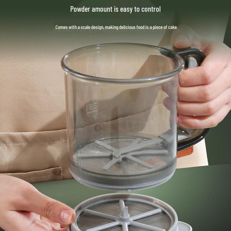 Semi-Automatic Handheld Flour Sifter & Cake Strainer
