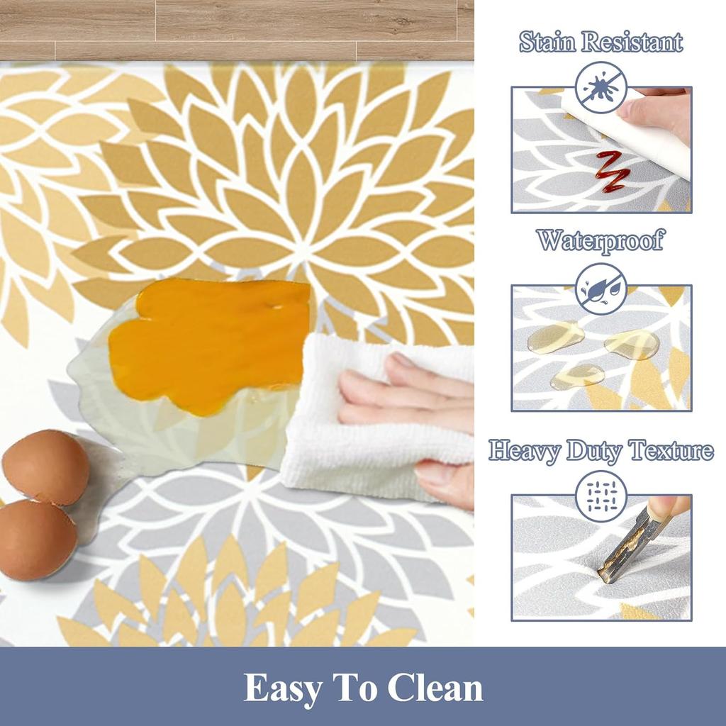 Two-Piece Kitchen Rug Sets Featuring Non-Slip Mats Designed for Comfort, Suitable for Use in Kitchens, Offices, Sinks, And Laundry Areas