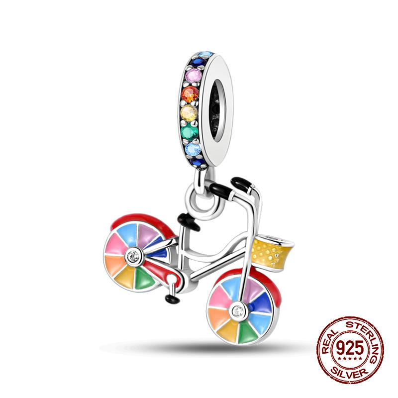 100% 925 Sterling Silver Guitar Musician Painter Doctor Career Charm Bead Fit 925 Original Bracelet DIY Souvenir Jewelry