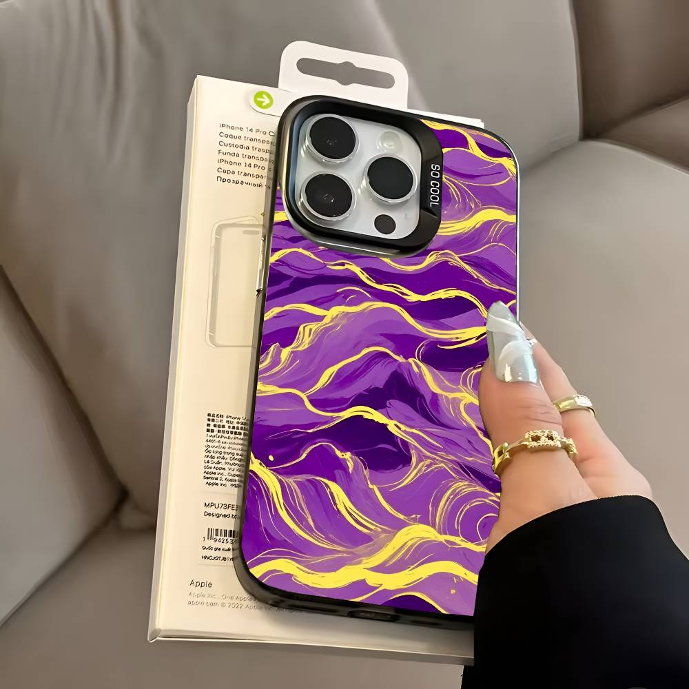 Interesting patterns phone case for iPhone 17 17Air 16 15 14 13 12 11 Pro Max Plus Colorful Silver
