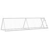 VidaXL Hutch, Rabbit Cage with Door, Chicken Coop, Outdoor Run for Ducks Small Animals, Silver Steel 3281531