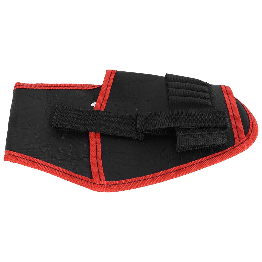Portable Electrical Tool Bag Waist Hanging Pack MultiFunction Drill Holder Holst Pouch(Red )