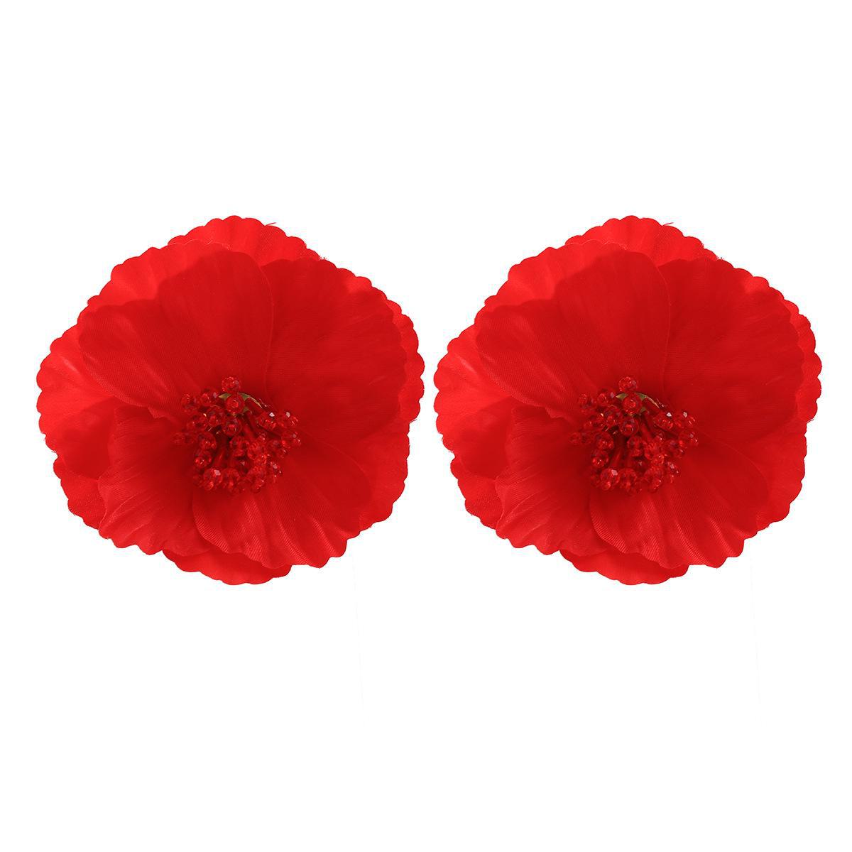 

Изысканные серьги-сердечки из красного богемского хрусталя красный