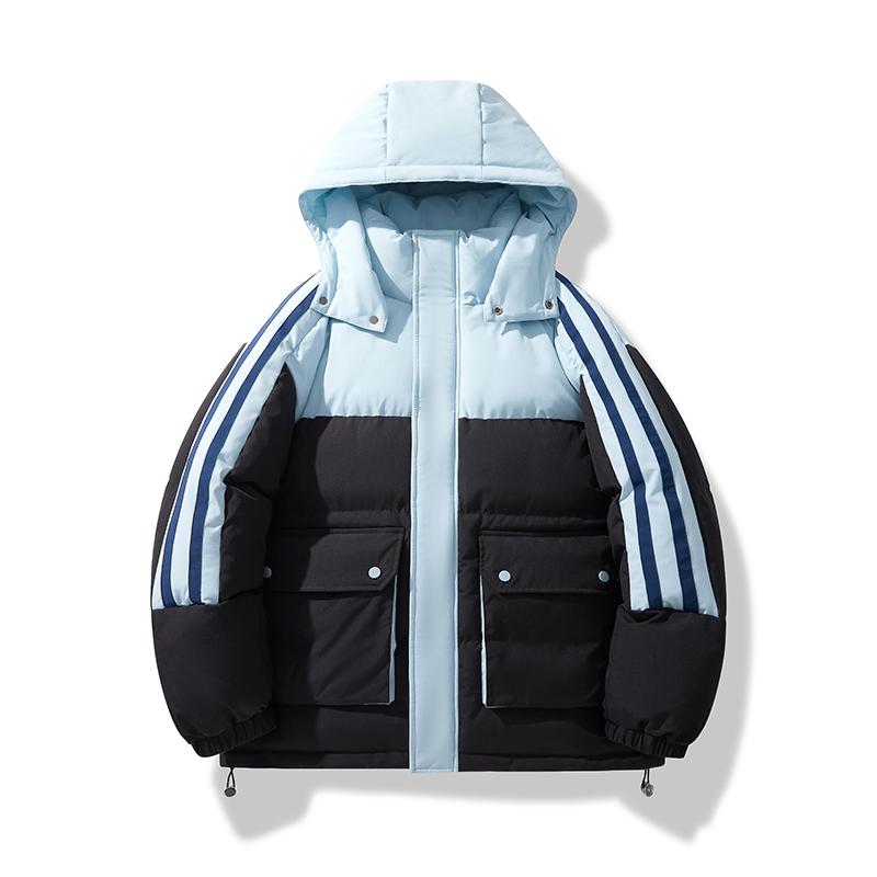 

Winter Hooded Cotton Jacket for Men and Women, Warm Cotton Jacket for Men and Women, Thick Hooded Jacket for Winter Clothing S чёрный