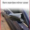 Applicable Hyundai Rearview Mirror Cover Trim - Carbon Fiber Pattern, Anti-Scratch Bull Horn Design