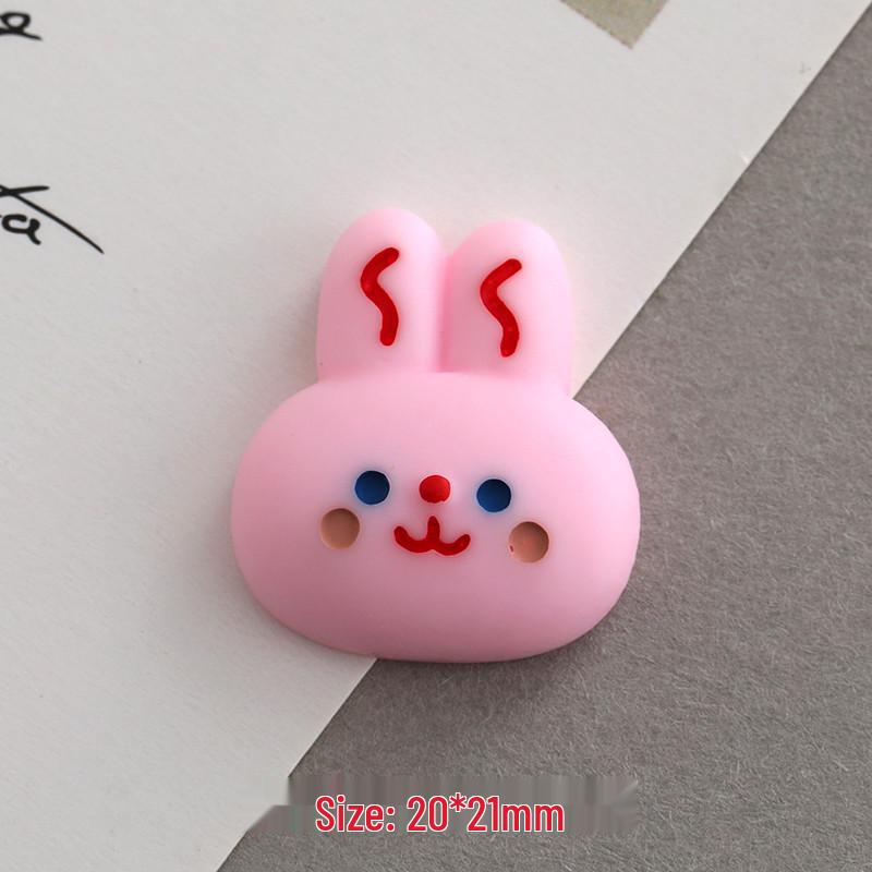 Cartoon Rabbit DIY Accessories: Cream Glue, Phone Case, Hair Clip, Fridge Magnet, Cup Decoration Resin Patch