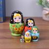 1 Set Matryoshka Dolls Nesting Dolls Toy Wooden Russian Doll Hand Paint Toys Craft Toys DIY Paint Skill Training Children Gifts