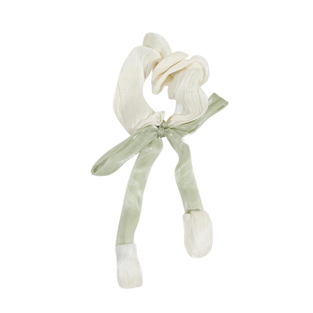 Cute Tulip Flower Large Intestine Scrunchie for Girls Sweet Head Ornament Headband Ribbon Hair Tie Fashion Hair Accessories