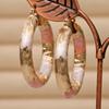 Unique Golden Hoop Earrings Copper Jewelry Vintage Elegant Style Suitable For Women Summer Daily Earrings