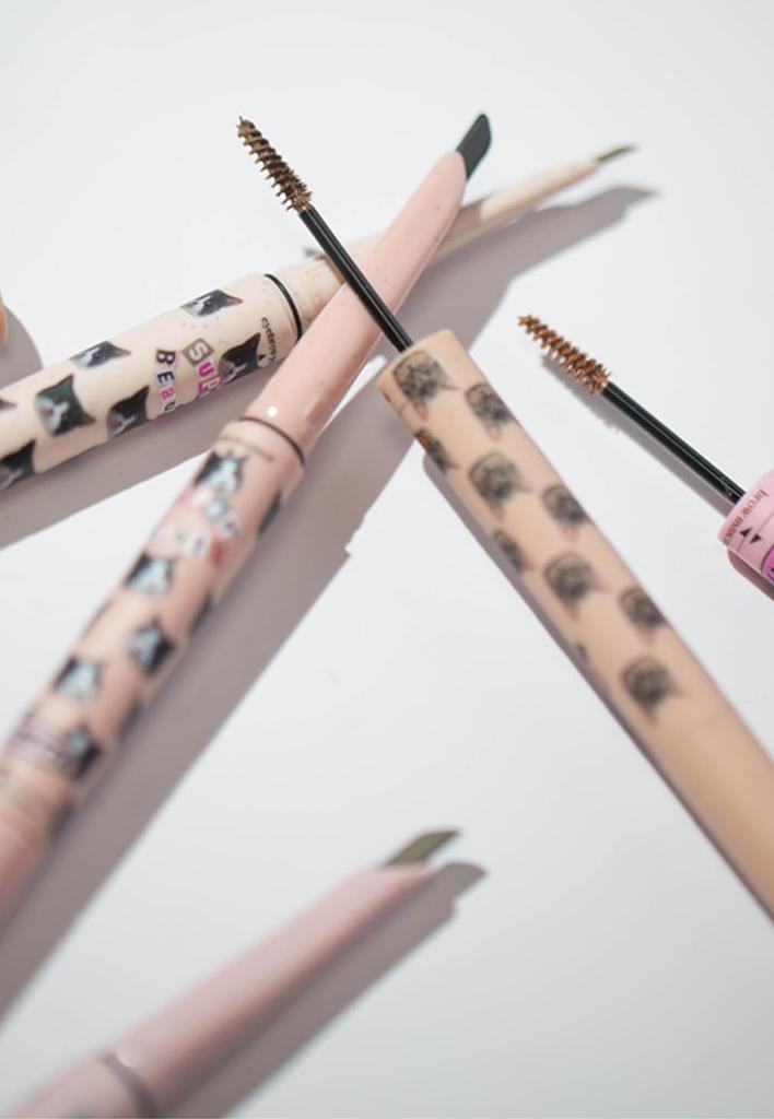 Flortte Eyebrow Natural Pencil Liquid Eyebrow Pencil Smooth Tip Eyebrow Mascara Coloring Eyebrow Eyebrow Oval Core 1 Piece 2-in-1 & Long-Lasting