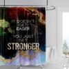 Rocky Shower Curtain With Inspiring Message Perfect For Your Bathroom Decor!