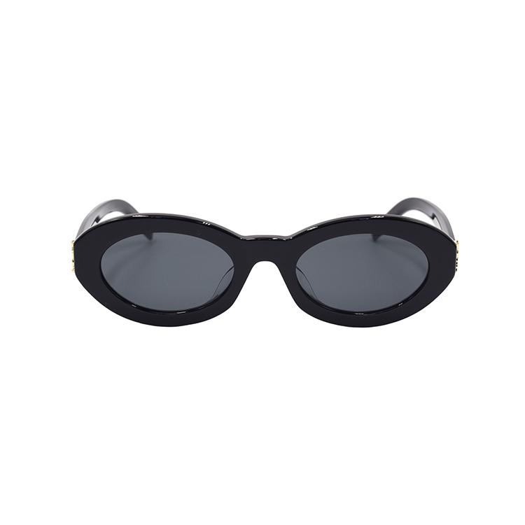Saint Laurent Letter Interwoven Hinge Series Vintage Style Oval Optical Frame Women optical frames Black SLM136/F-001