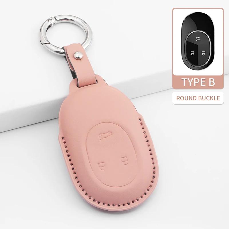 Car Remote Key Case Cover Shell Fob for Wei Lai NIO ET5 ET7 ES7 EC7 ES6 ES8 2018-2025 PU Keychain Car Styling Accessories