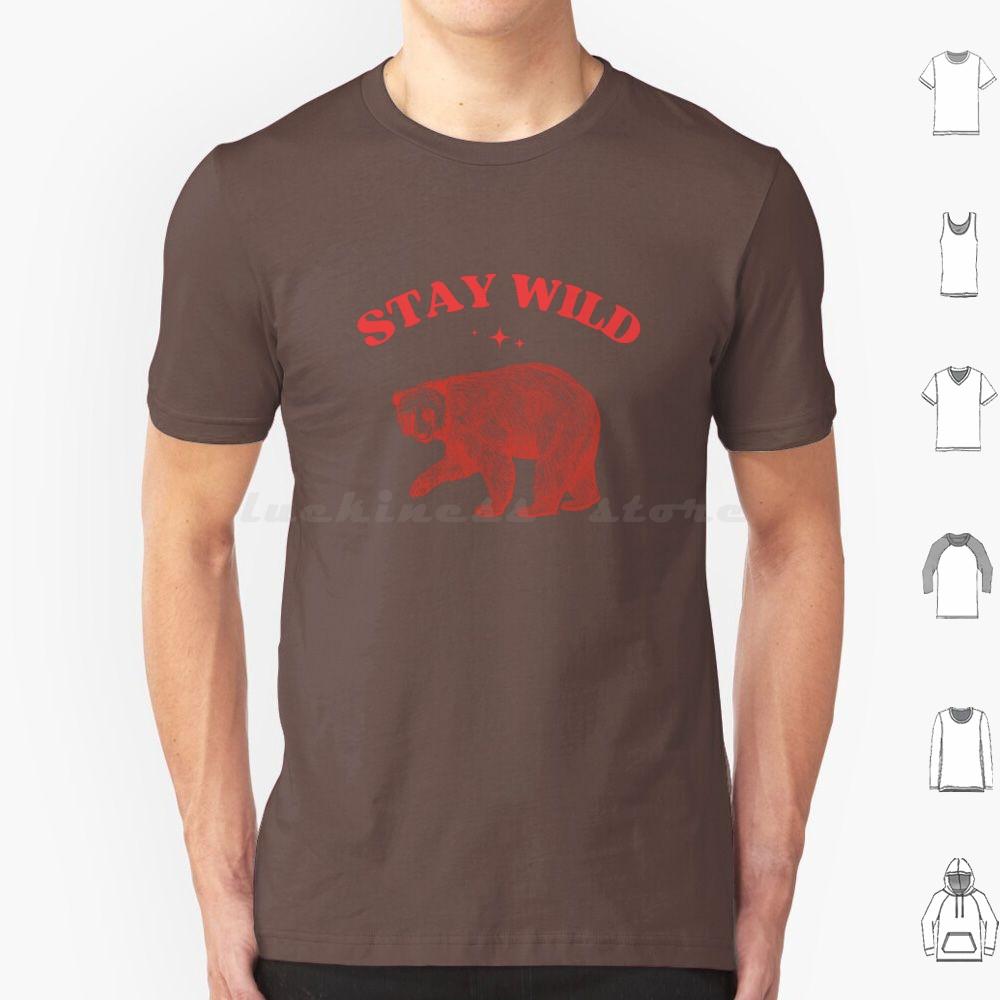Stay Wild Womens Tee  Womens Cute Animals  Funny Animals  Weird Cute Tee T Shirt 6xl Cotton Cool Tee Funny Humorous Humor