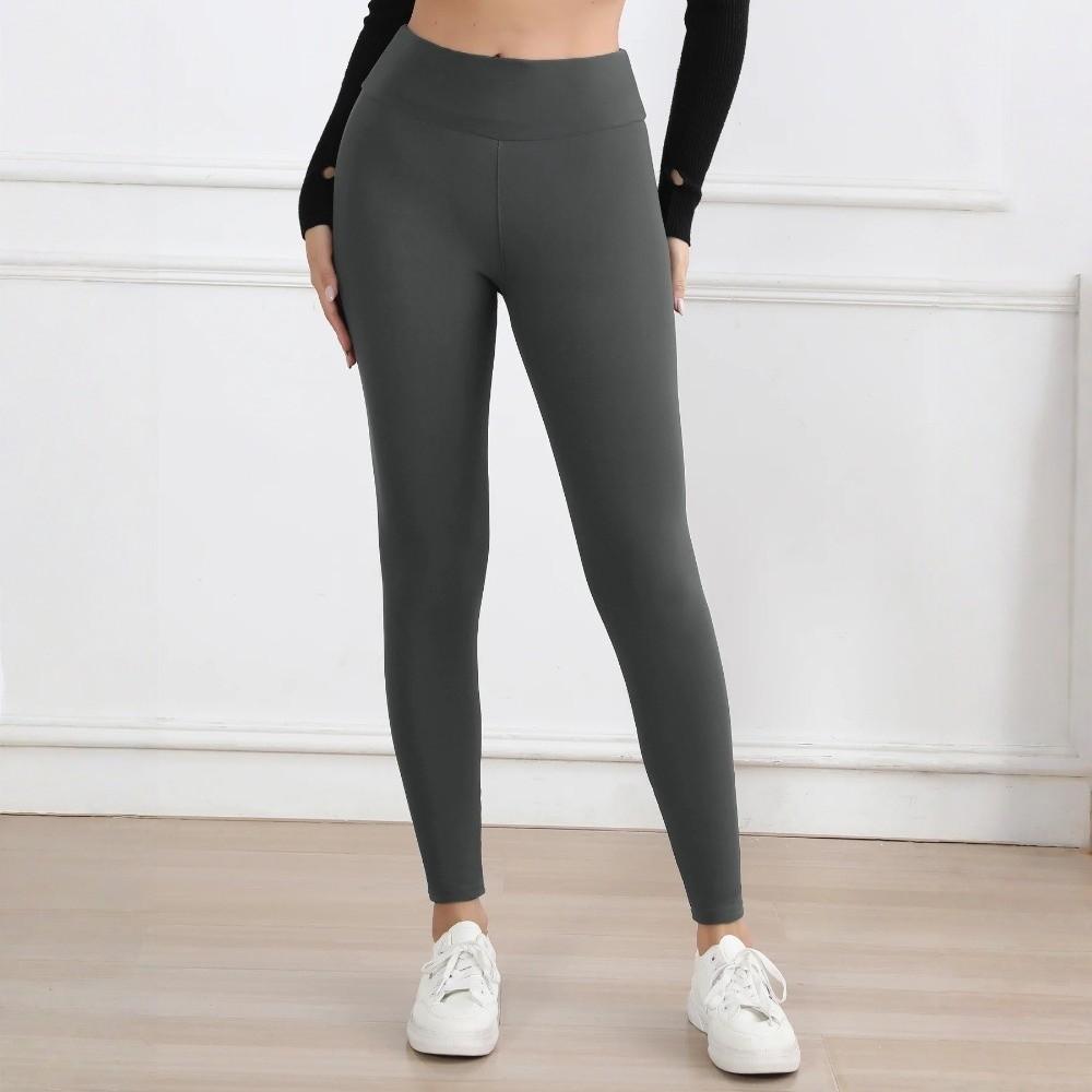 Elastic Fleece Leggings Prevent Cold Warm Yoga Pilates Pants Velvet Tights  Outdoor Activities