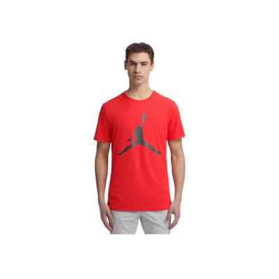 Air Logo Basketball Knit Crew Neck T-Shirt Men Tops Red CD7611-611