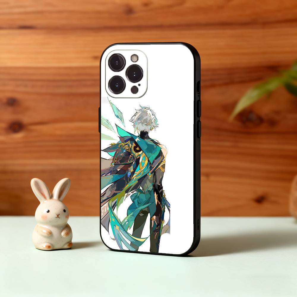 Genshin Alhaitham Phone Case For iPhone17 16 15 14 13 12 11 Pro Max Plus,5G Soft Black Case