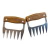 Kitchen Claw BBQ Meat Separator Shredder with Wooden Handle Manual Meat Clamp Roasting Fork Turkey Chicken Kitchen Gadgets Tool