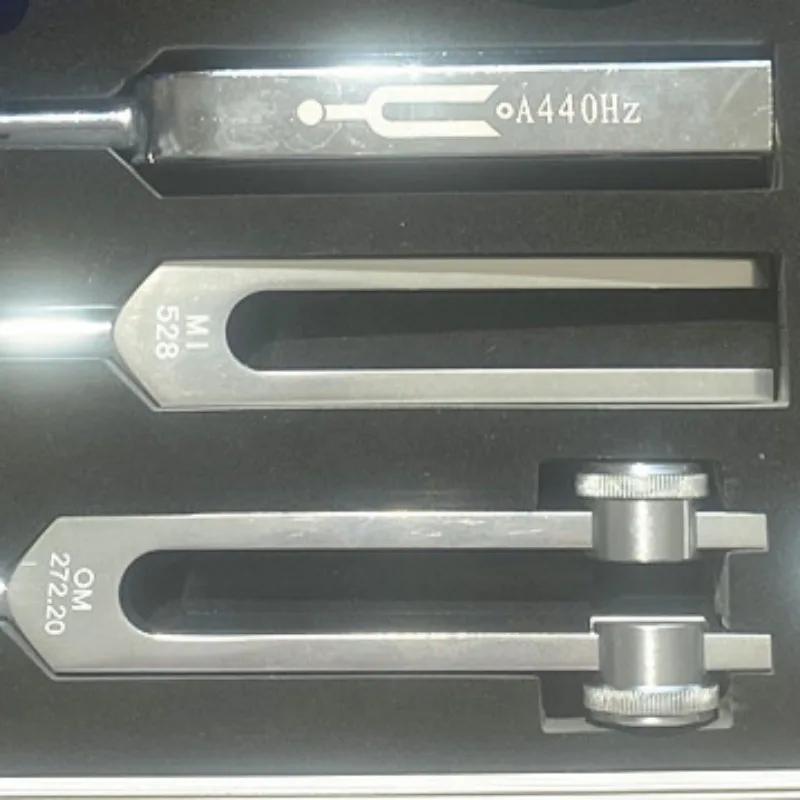 Aluminum Alloy Tuning Fork Set OM136.1HZ 528HZ 440HZ OM272.2HZ Set Musical Percussion Instruments Yoga Meditation Healing Sound Diapason