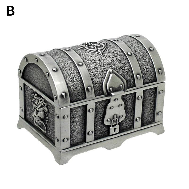 European-style Retro Pirate Undead Treasure Box Metal Crafts Small Jewelry Box Jewelry Storage Treasure Box