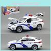 X6 Police Alloy Car Model Toy With Light Sound For Kids Playroom Decor
