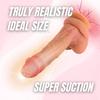 7 Inch Silicone Realistic Dildo Soft Dildos for Women with Strong Suction Cup for Hands-Free, Flexible Lifelike Dual Density Penis with Curved Shaft