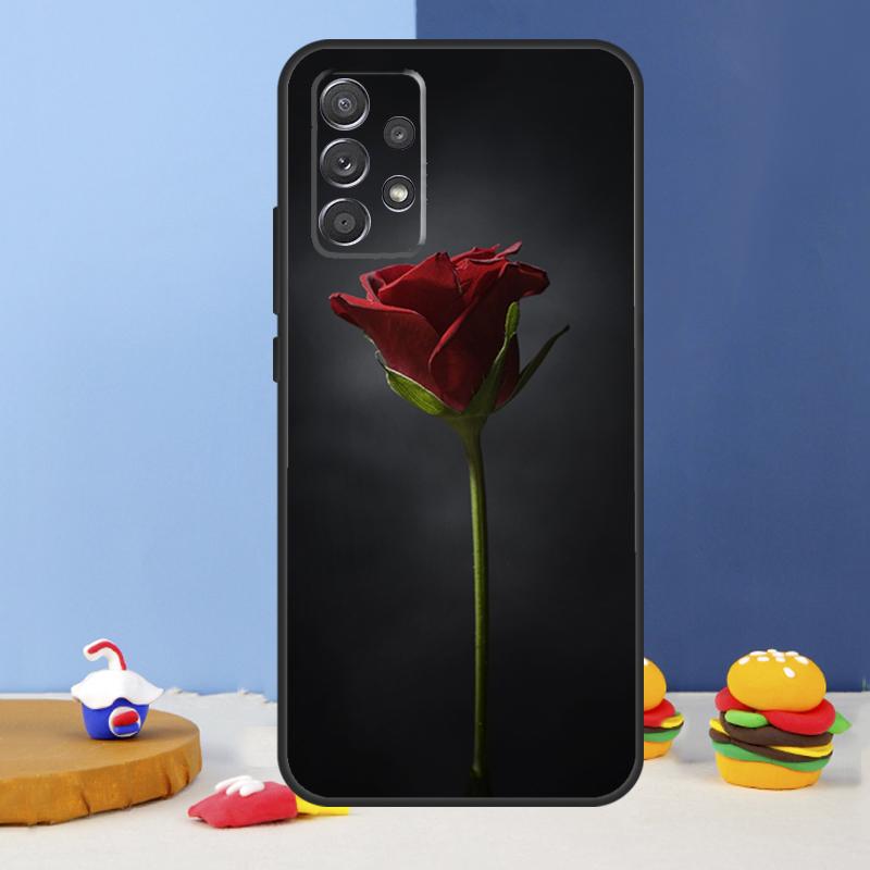 Red Rose Flower Case For Samsung Galaxy A53 A33 A13 A34 A54 A14 A35 A55 A15 A56 A36 A26 A16 A06 A22 A32 A52
