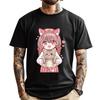Anime With Cat Kawaii Cat Lover Otaku T Shirts For Unisex Student New Year