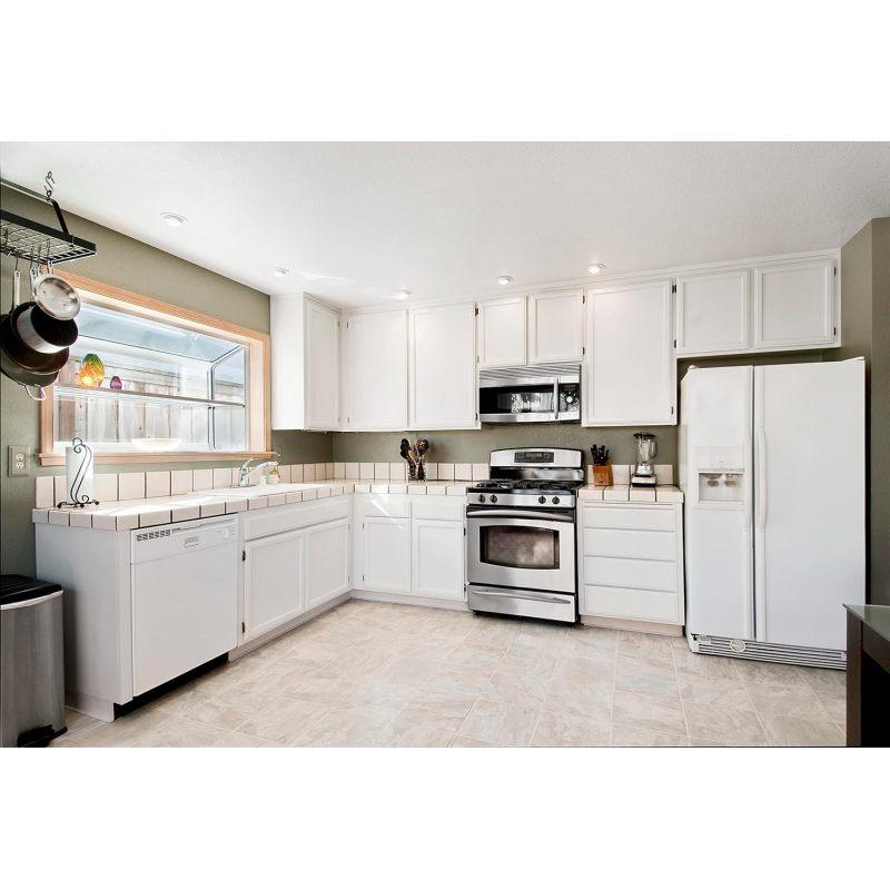 Cabinet Hinge Brushed Nickel for Kitchen Cabinet Doors (1 Pair-2 Pieces)-1/2"Covered (Variable)-Self-Closing Kitchen Cabinet Hinges Flush Mounting