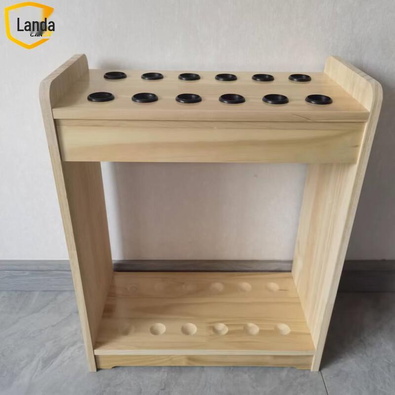 Landa 12-Cue Billiard Rack Cabinet